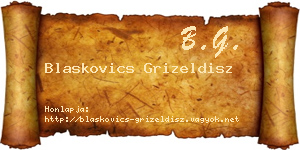Blaskovics Grizeldisz névjegykártya